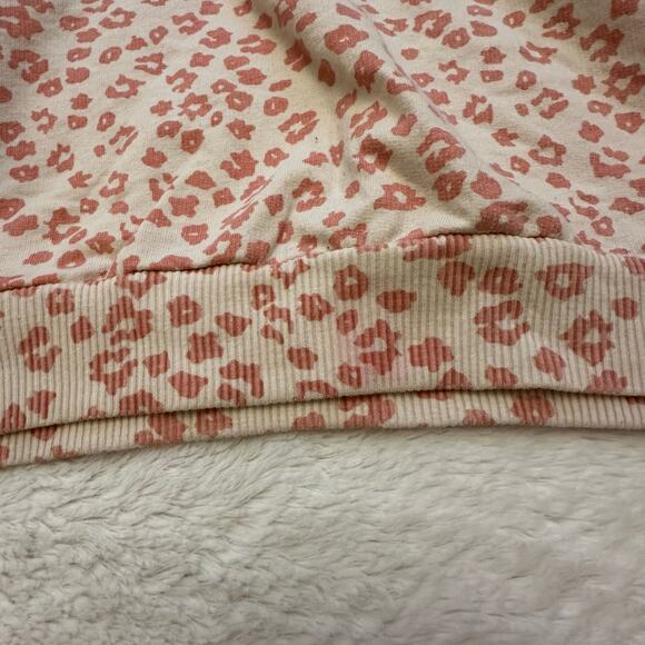 Jessica Simpson Girls Sweatshirt sz 6 Rose Gold Leopard Ruffle Sleeve Sweatshirt - Picture 3 of 6